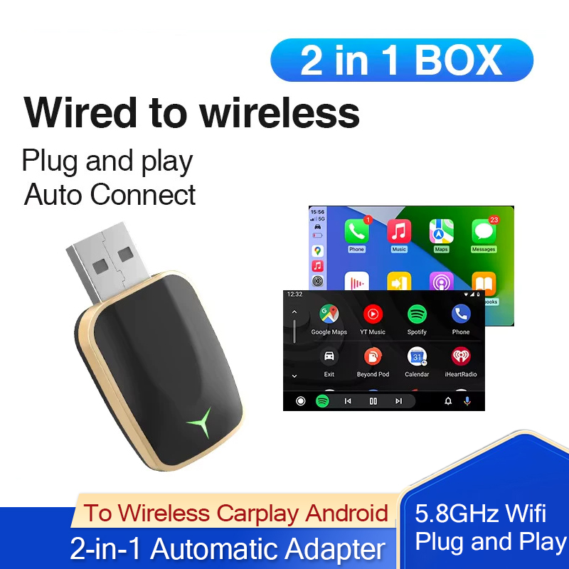 Wifi Smart Plug - Carplay Berkabel Ke Nirkabel Android 2-In-1