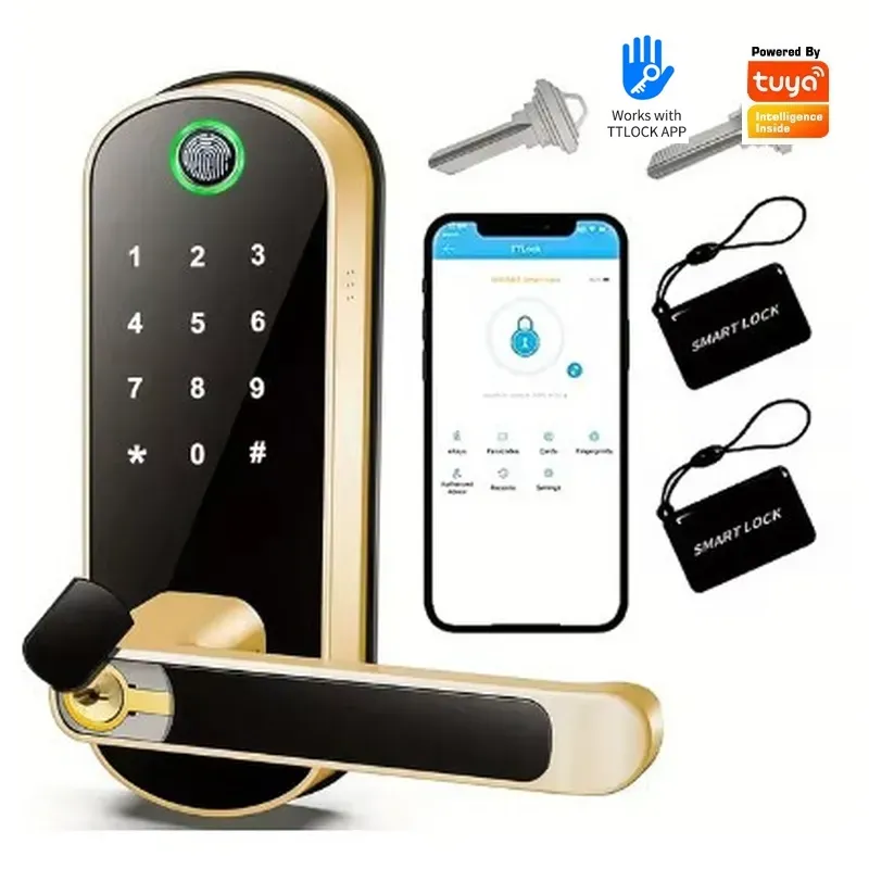 Kunci Pintu Kayu dengan Fitur  - Smart Door Lock Wifi ulasan dan harga