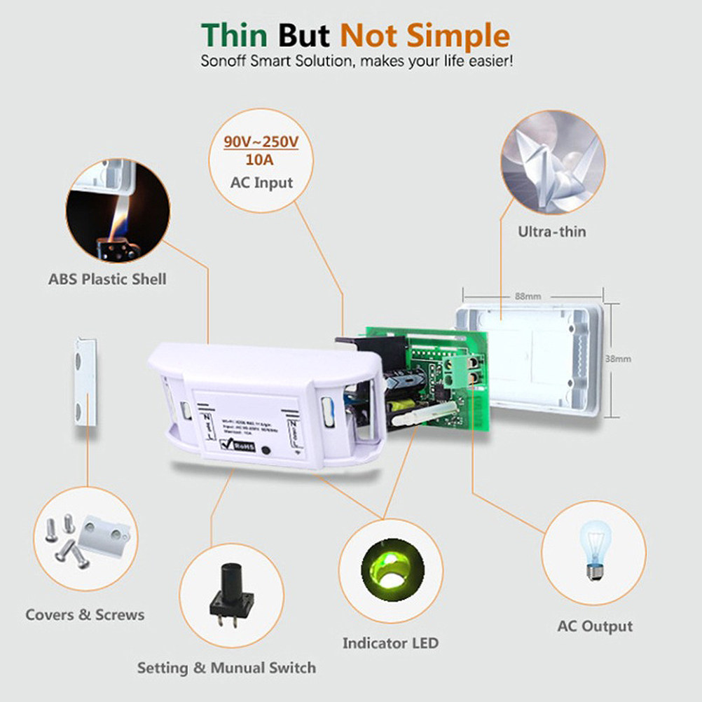 1 buah Konektor Sakelar Pintar - Smart Light Switch Wifi ulasan dan harga